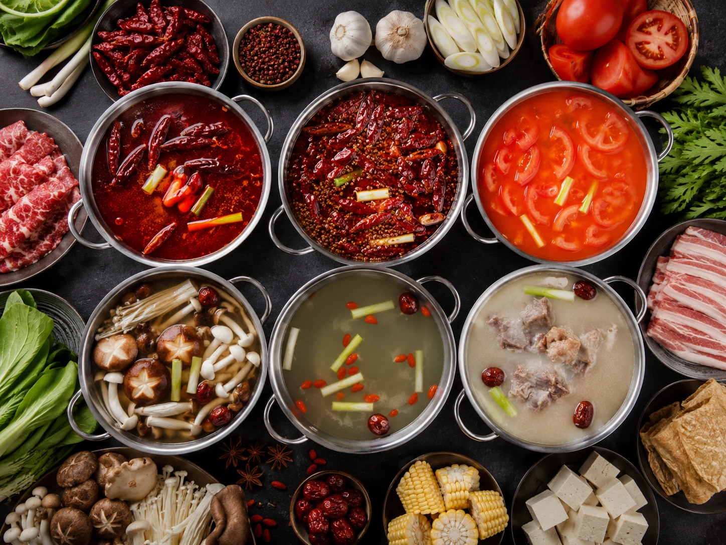 Different hot pot broth types for food manufacturers