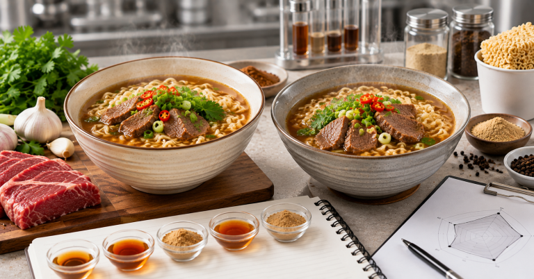 So sánh và tinh chỉnh hương vị trong quá trình flavor matching thực phẩm
